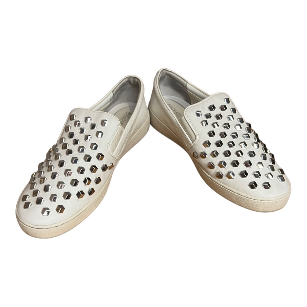 Michael Kors white rock stud slip on sneaker size 11